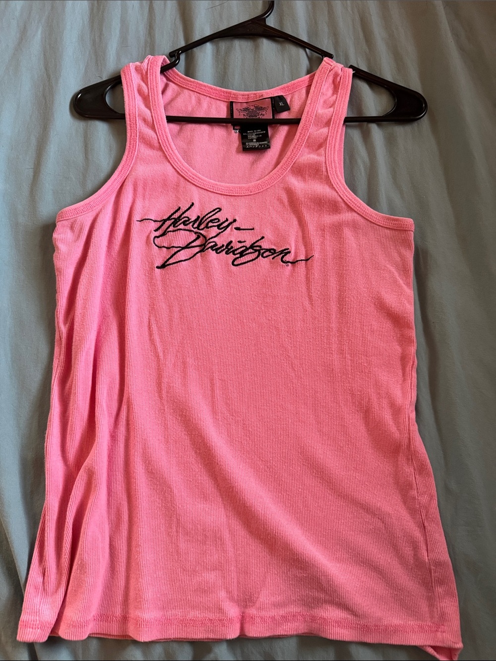 Harley-Davidson Pink Womens Tank with Script Logo